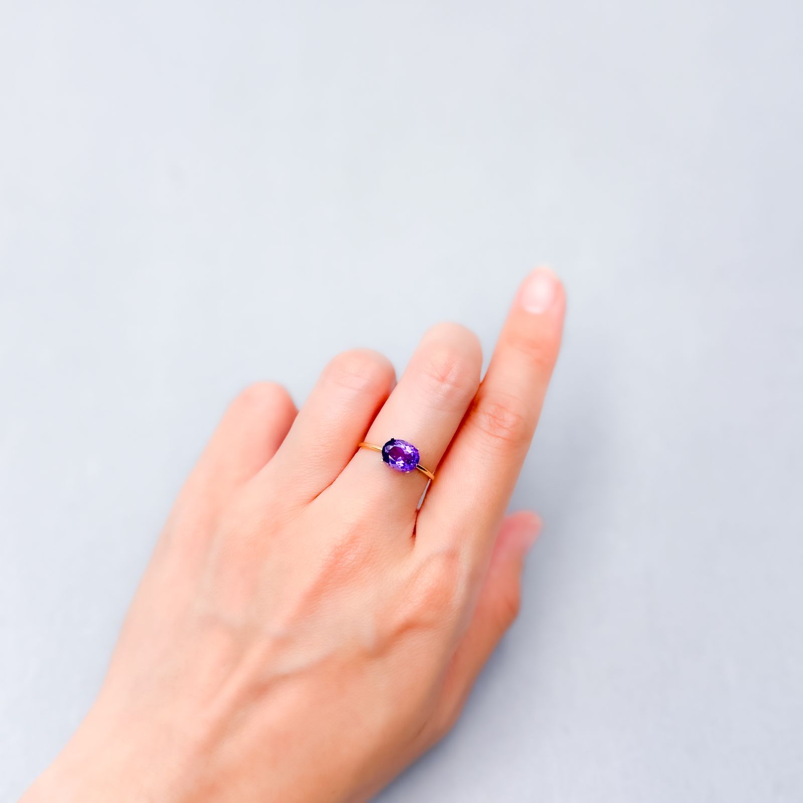 カラーシフトアメジスト ブラジル/ウルグアイ産 1.23ct [250530325]8.2x6.3mm前後