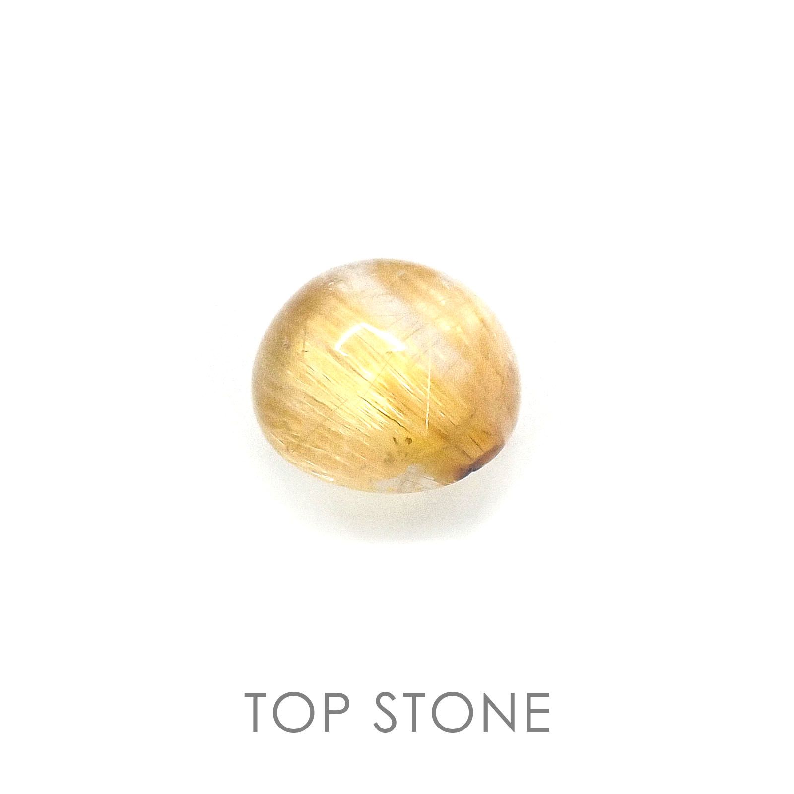 ルチルクォーツ(宝石名ルチルレイテッド・クォーツ) ブラジル産 1.55ct 識別済[20084481]7×7.1mm前後