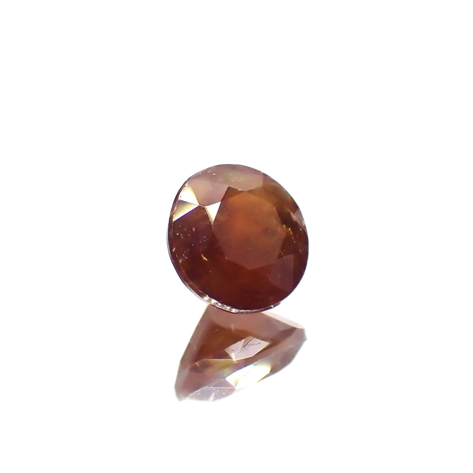 レインボーガーネット 日本・奈良県産 0.42ct[230923309]4.4x4.4mm前後