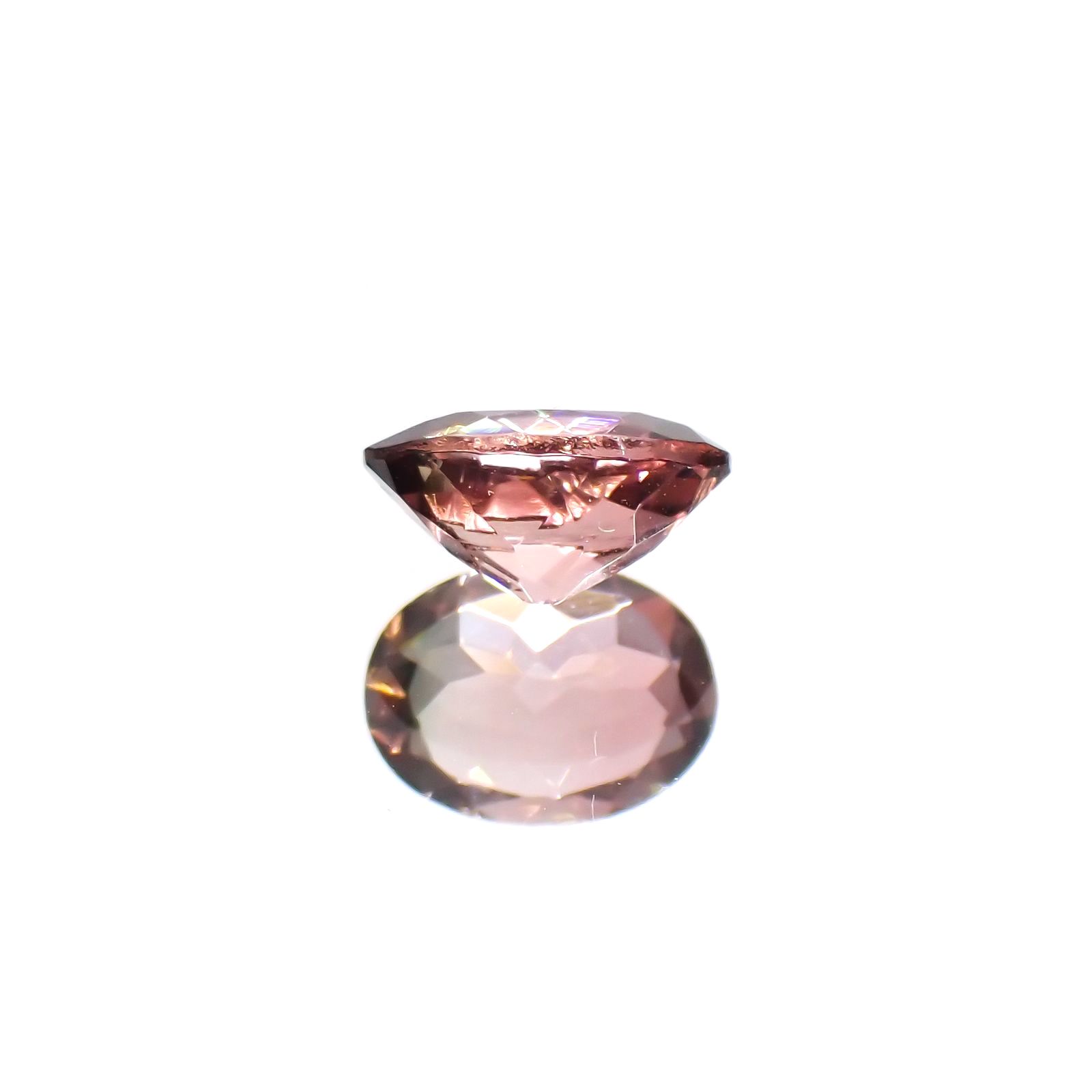 バイカラートルマリン(宝石名トルマリン)コンゴ産 1.11ct 識別済[250114995]7.8x5.8mm前後