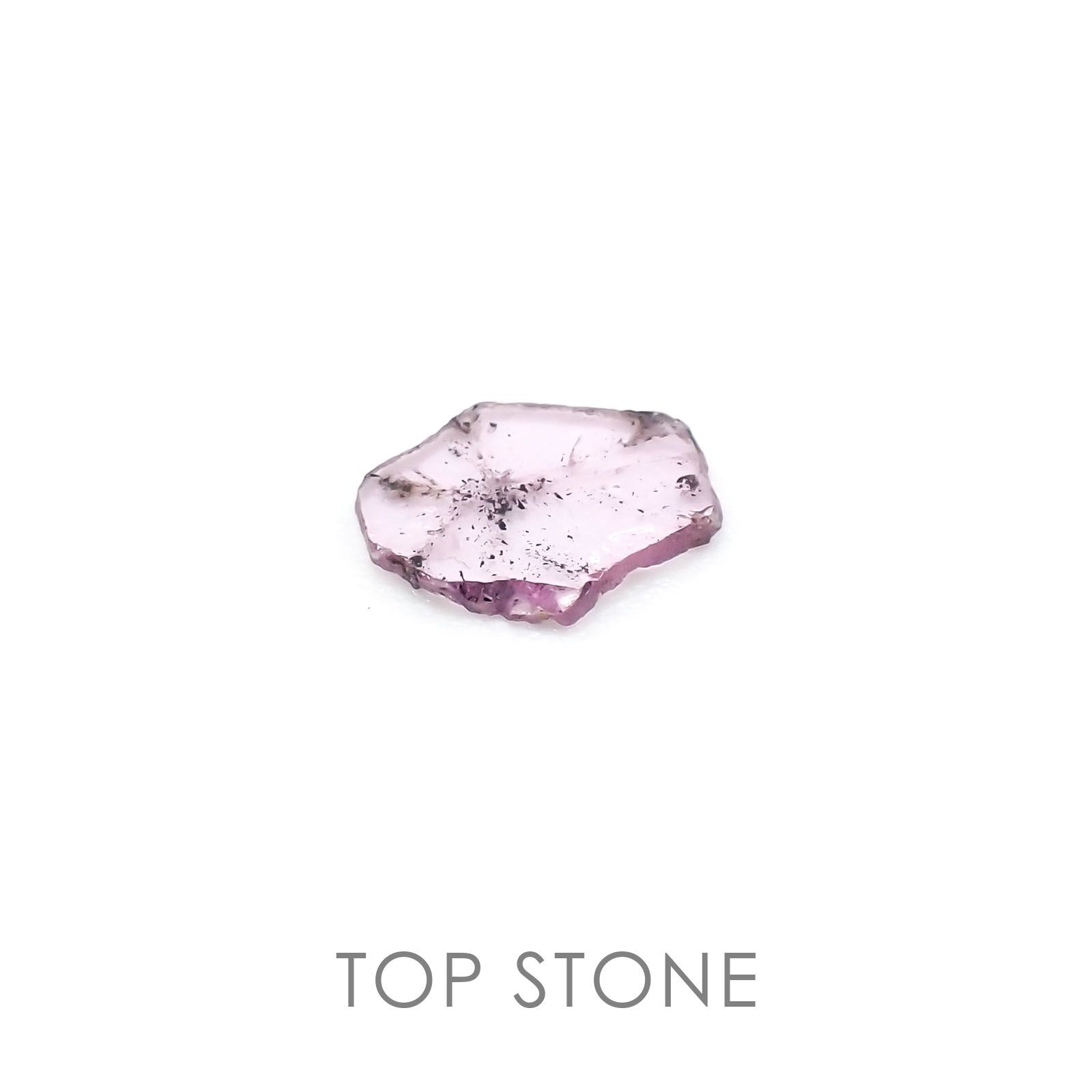 トラピッチェピンクサファイア パキスタン・カシミール産 原石・結晶 0.43ct[20106823]7.7×6mm前後