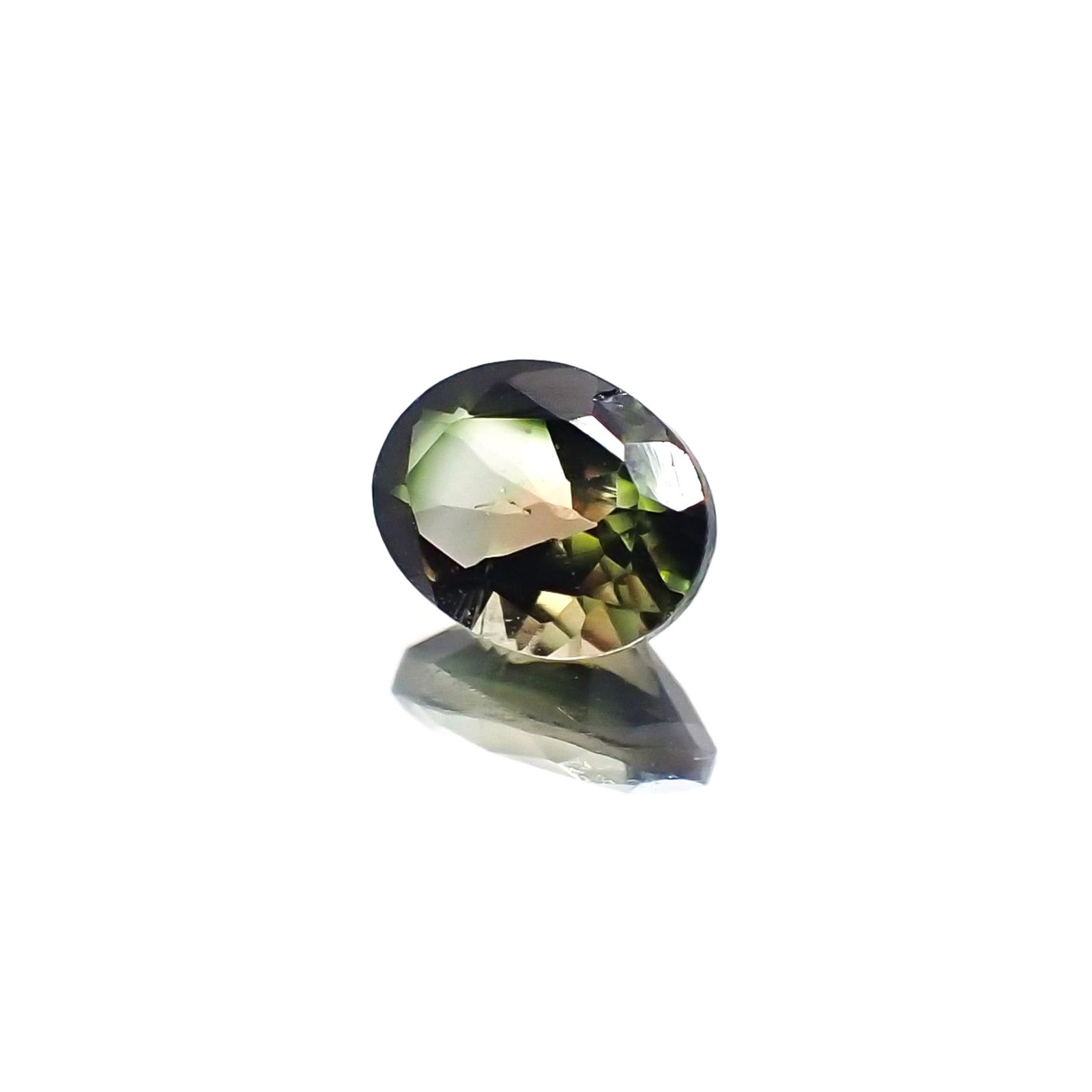 バイカラートルマリン(宝石名バイカラー・トルマリン)ブラジル産 0.37ct 識別済[230622368]5.1x3.9mm前後