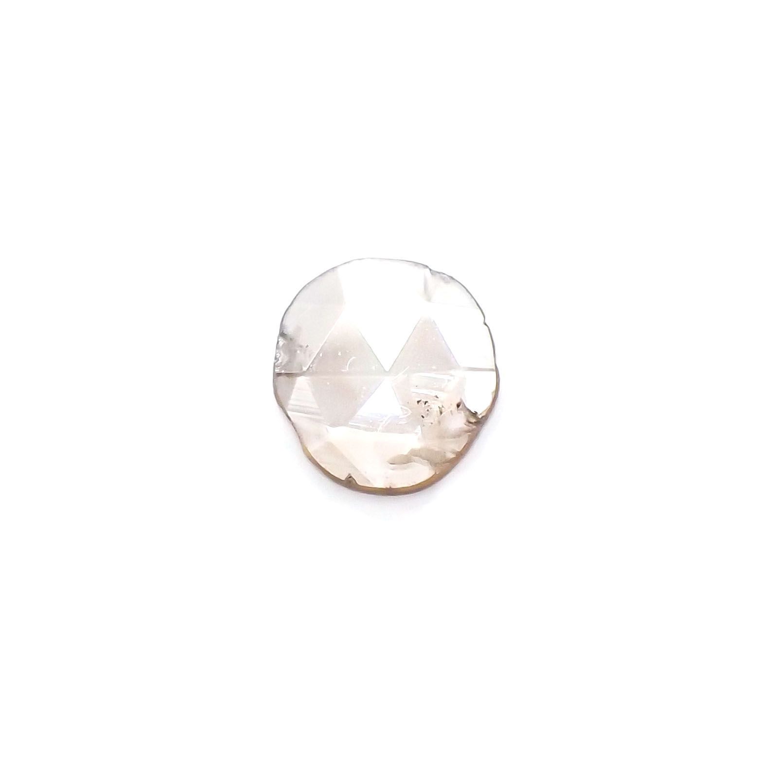 スライスダイヤモンド(宝石名ダイアモンド) 南アフリカ産 0.21ct 識別済[21036570]6.1×5.8mm前後