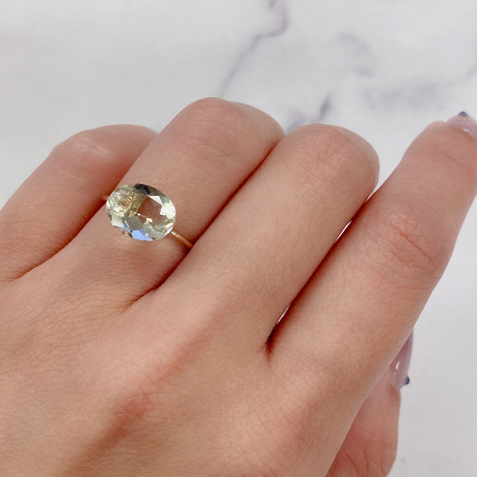 リビアングラス(宝石名インパクトガラス(衝撃溶融ガラス))エジプト・リビア砂漠産 1.99ct 識別済[211213790]10.2x8mm前後