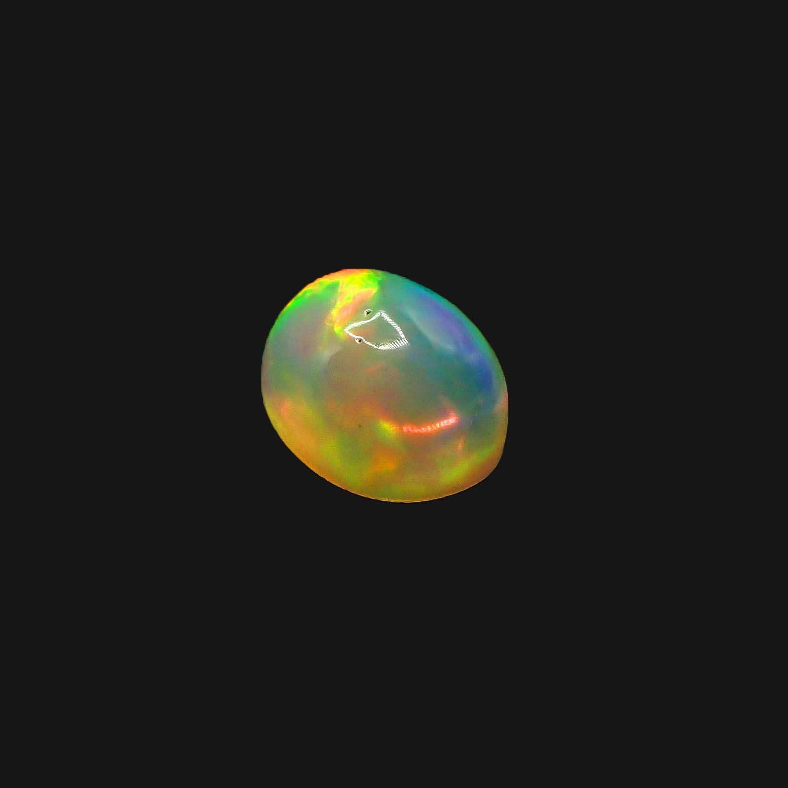 エチオピアオパール(宝石名オパール)エチオピア産 1.647ct ソ付(彩珠)[230722912]8.8x6.9mm前後