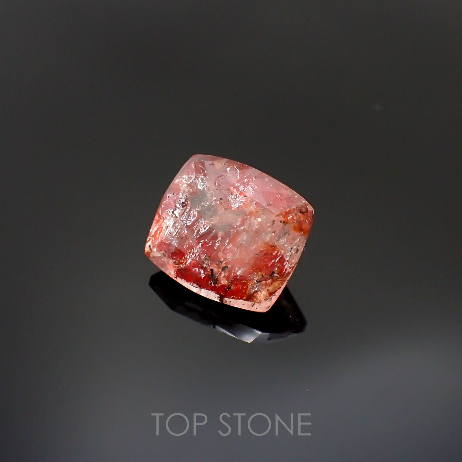オーロラクォーツ ブラジル・ミナスジェライス産 12.13ct[220114375]15.8x13.6mm前後