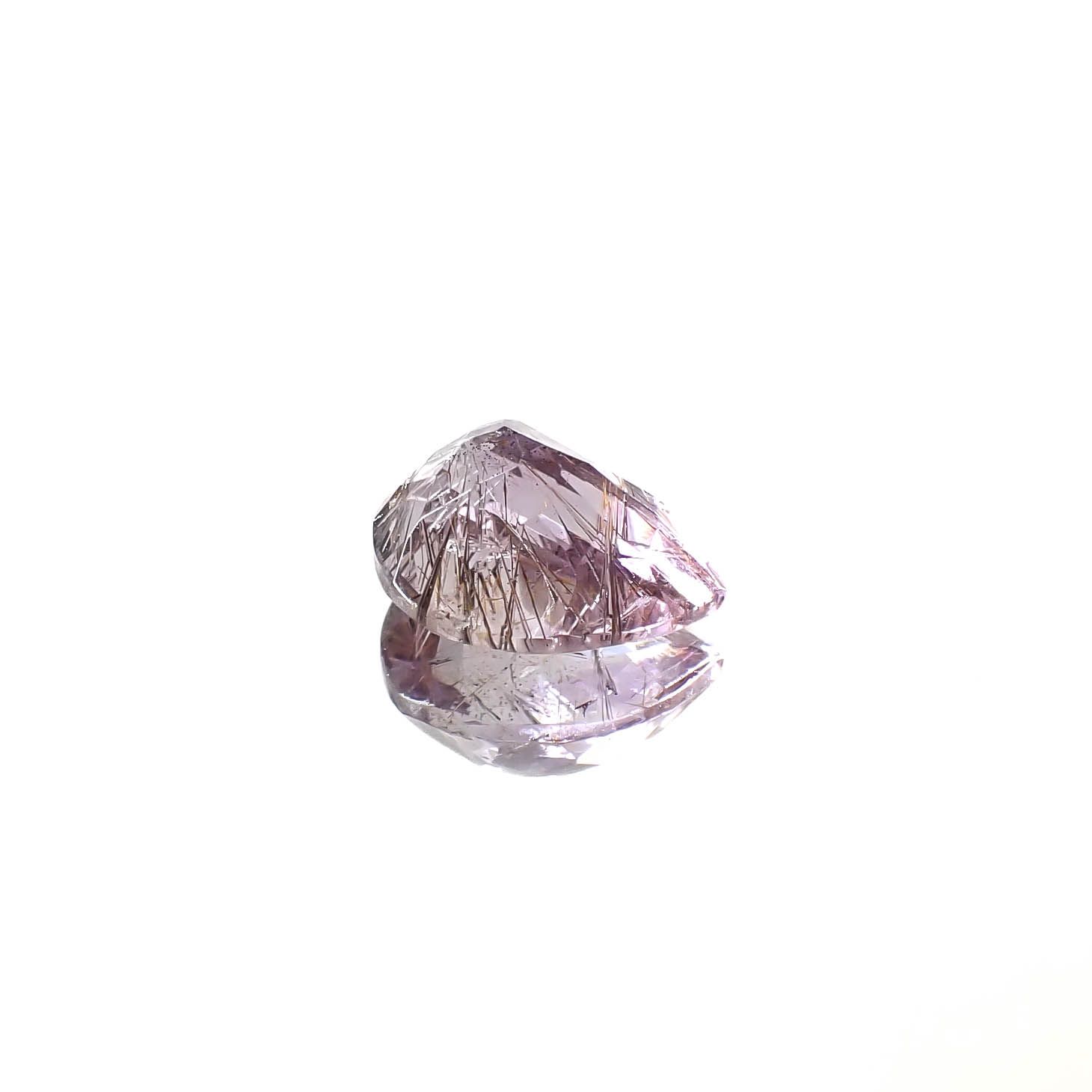 ◇カスタムカット◇アメジストエレスチャル ブラジル産 2.86ct [250730857]10.2x7.8mm前後
