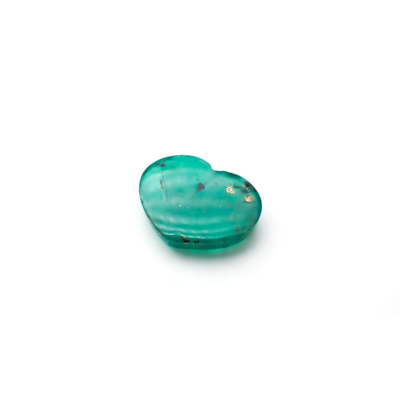 パイライトインエメラルド(宝石名パイライトインエメラルド) コロンビア・チボール鉱山産 1.792ct 彩珠鑑付[250611506]8.2×10.5mm前後