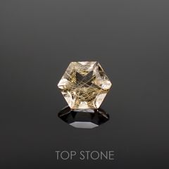 ◇ヘキサゴンカット◇ルチルクォーツSA ブラジル産 ルース 0.55ct[210611301]5.1×5.1mm前後