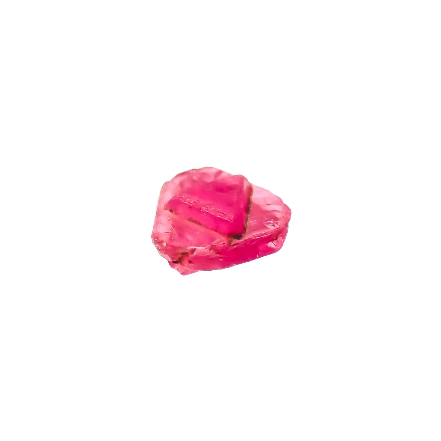 ツインクリスタルスピネル(スピネル式双晶）原石 ビルマ産 0.068ct[231124054]2.7x2.8mm前後