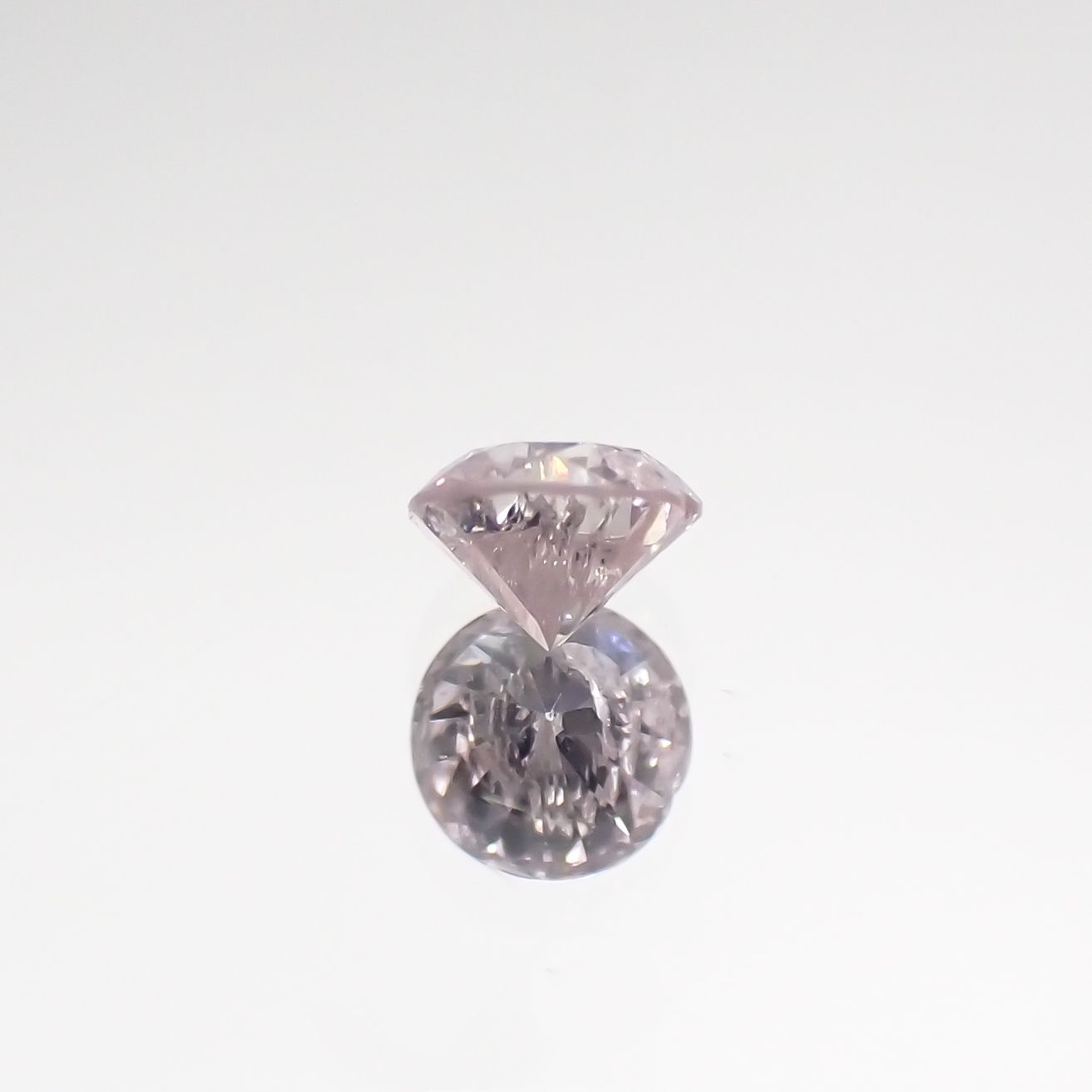 ピンクダイヤモンド(宝石名ダイヤモンド) I-2 / VERY LIGHT PURPLISH PINK 0.111ct ソ付(CGL)[210711794]2.9×2.9mm前後