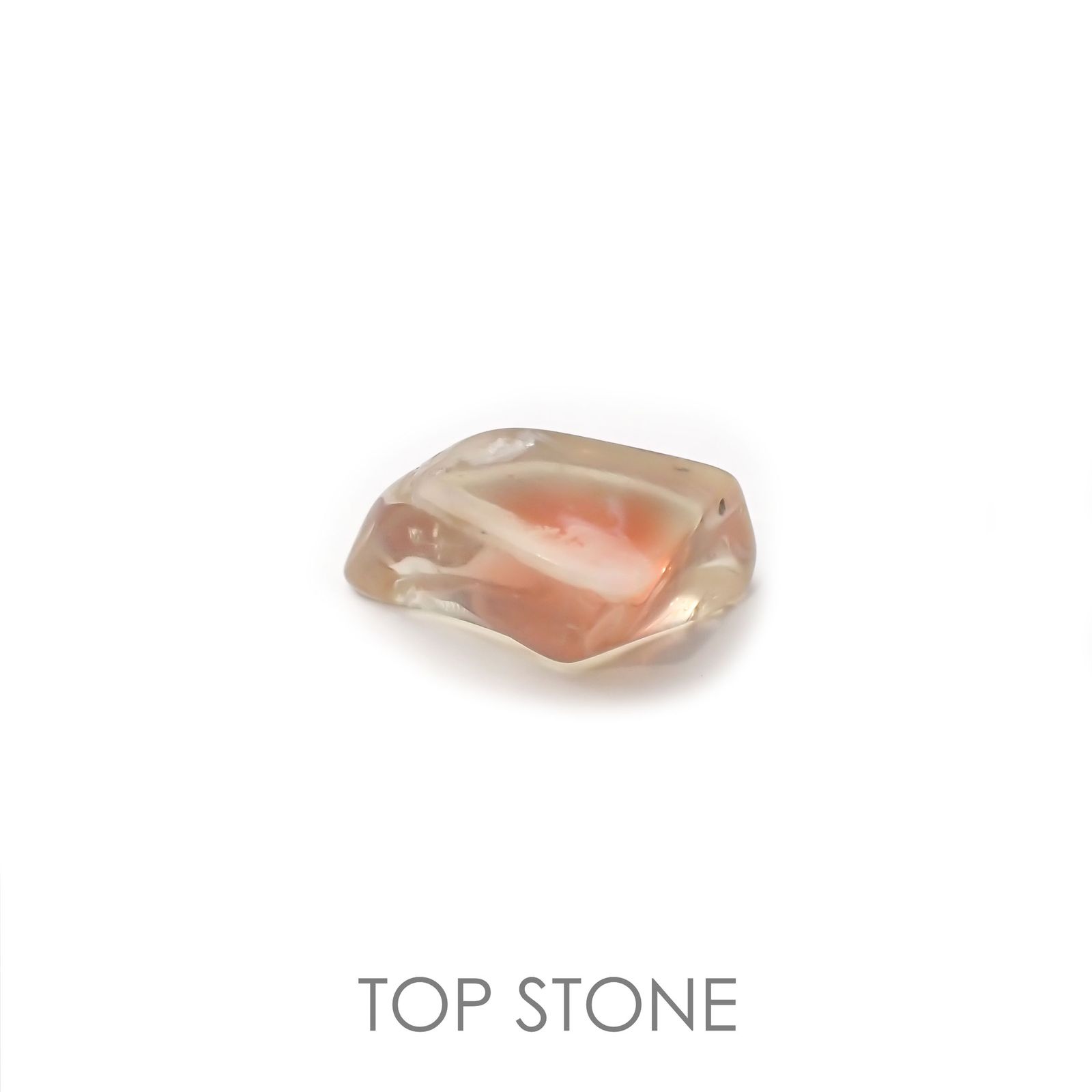 オレゴンサンストーン 原石スライス磨き アメリカ・オレゴン州産 5.88ct[220918002]15.9x8.5mm前後