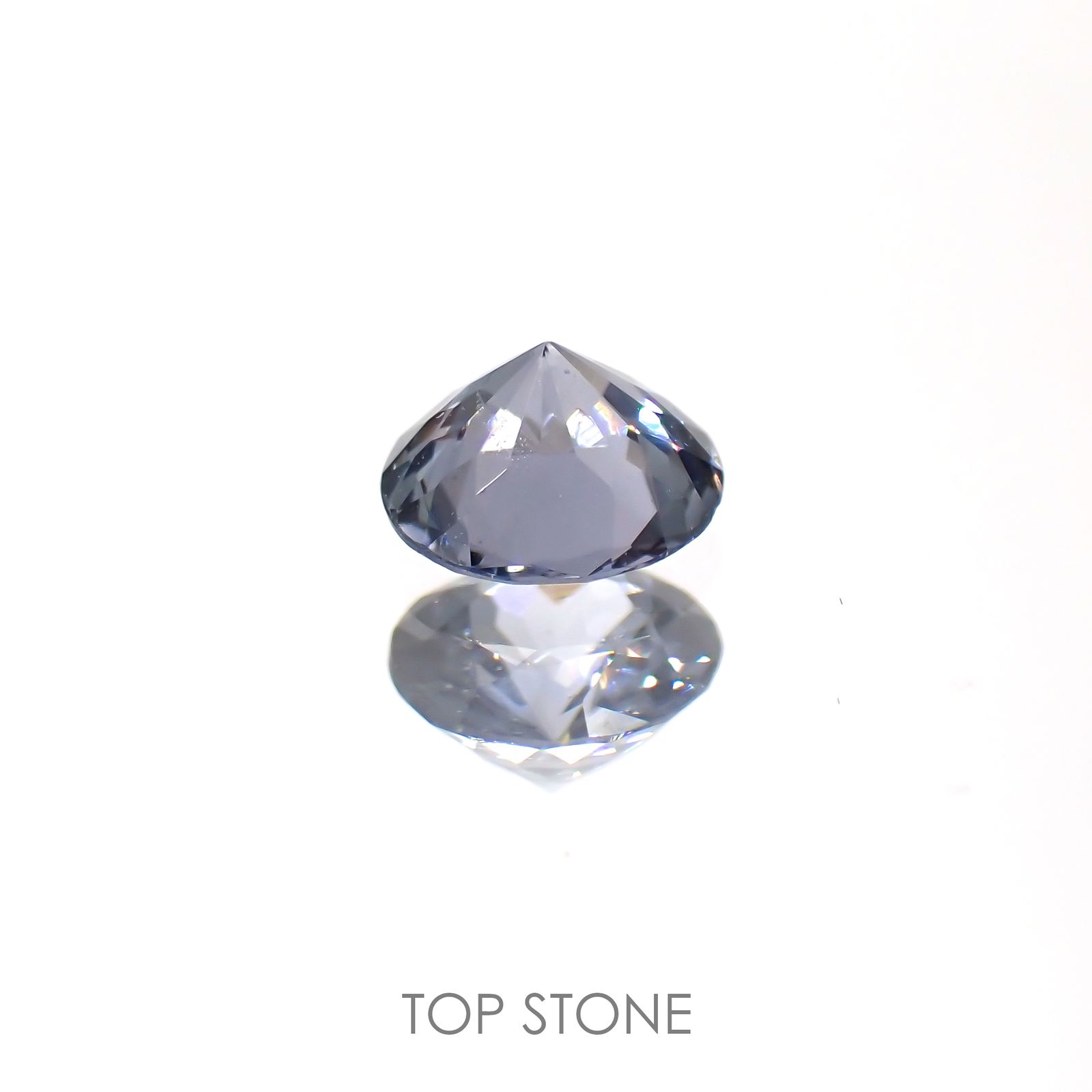 グレイッシュブルースピネル(宝石名スピネル)ビルマ産 0.38ct 識別済[220113919]4.5x4.5mm前後