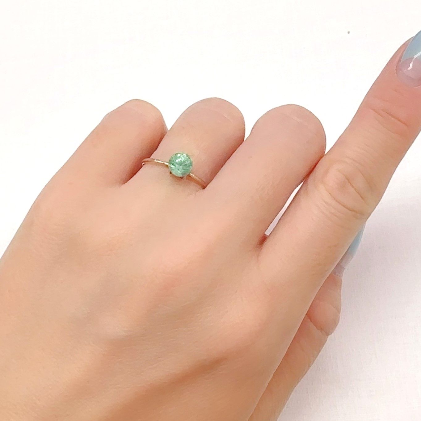 グリーンカイヤナイト タンザニア産 1.17ct[240928809]5.8x5.8mm前後