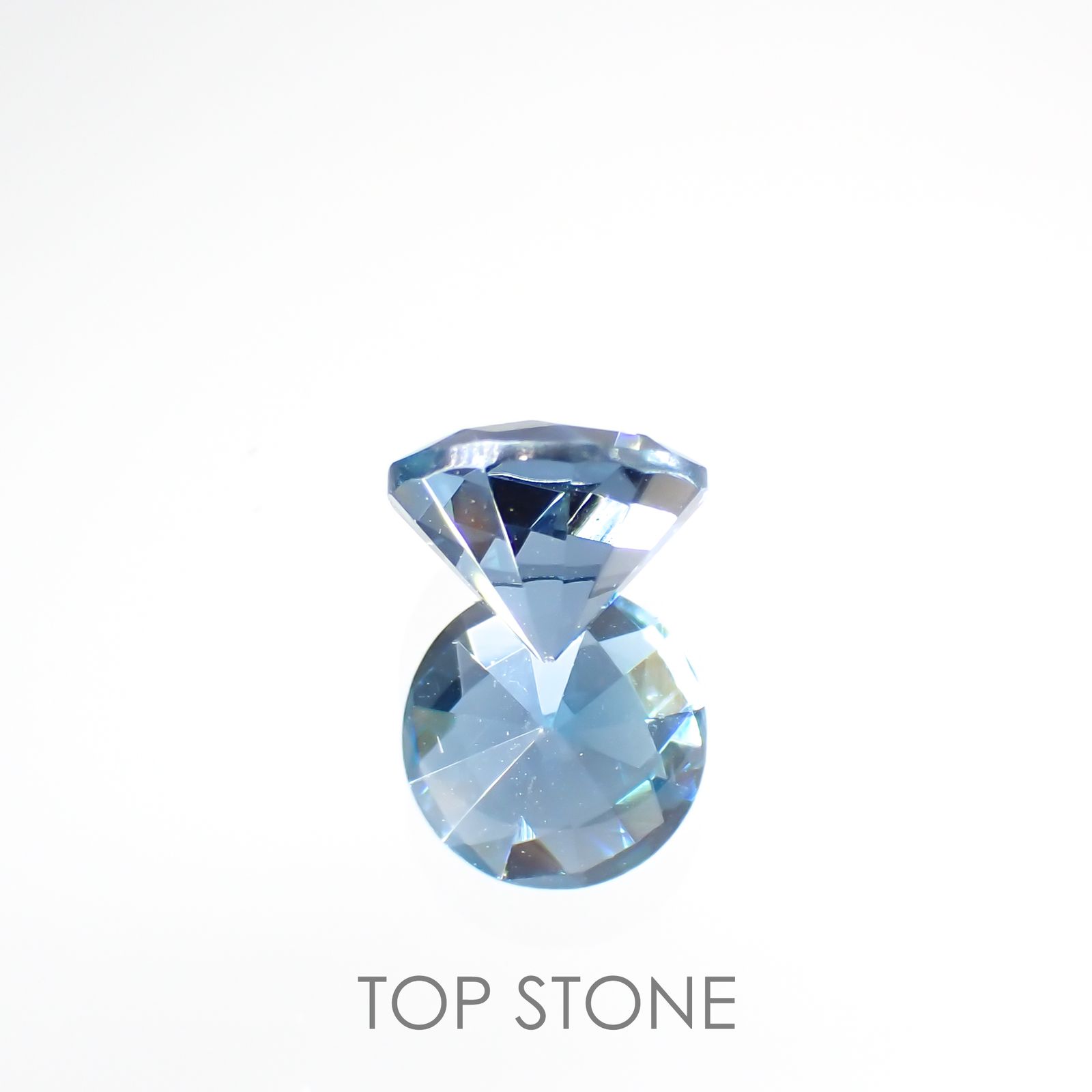 ◇チェッカーコンケーブカット◇ロンドンブルートパーズ ブラジル産 ルース 1.27ct[210913044]6.6×6.6mm前後