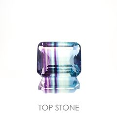バイカラーフローライト ブラジル産 ルース 4.56ct[210913218]10.1×8.1mm前後