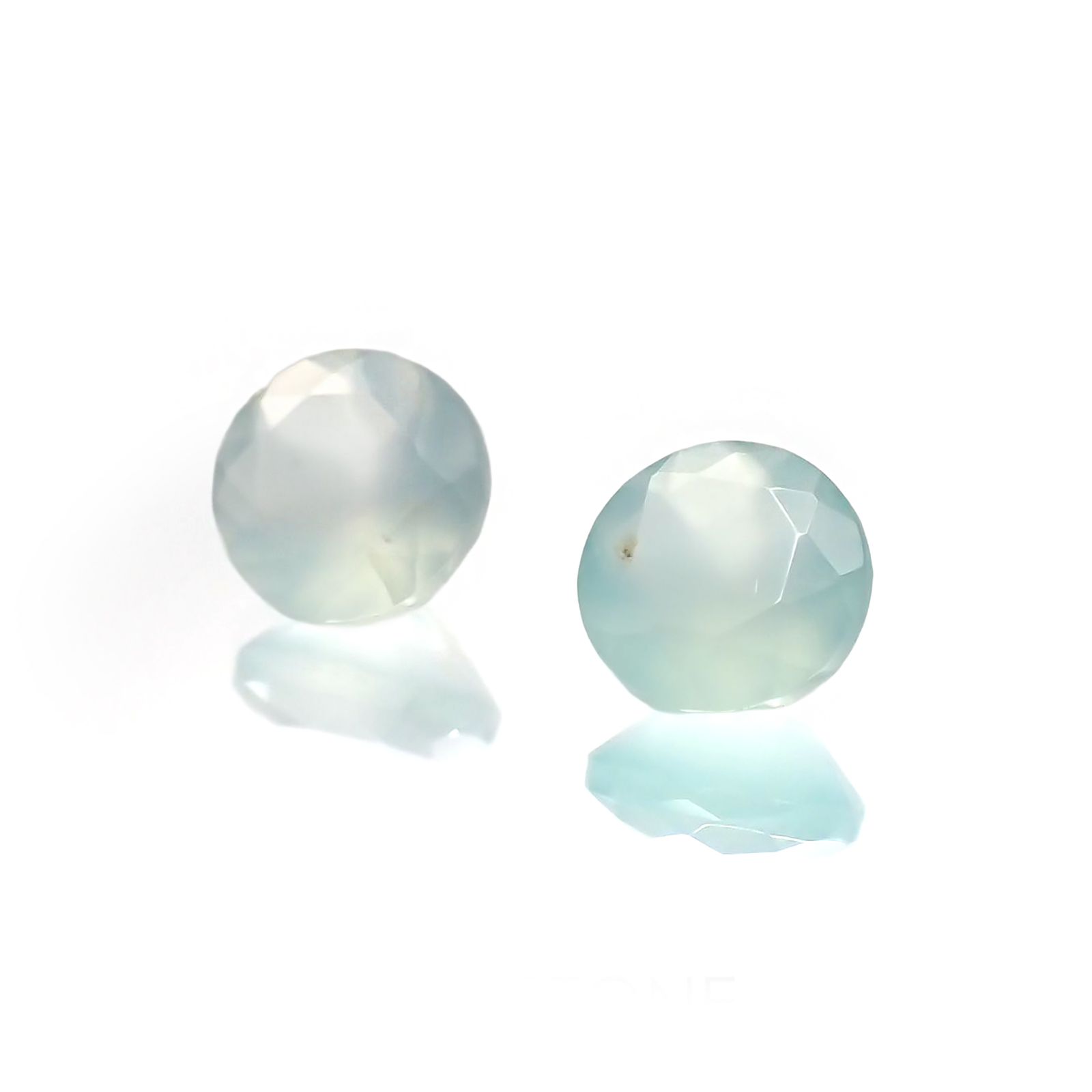 <ランダムセレクト1個販売> アクアプレーズ ラウンドカット 南アフリカ産 0.45ct前後 / 5x5mm前後 [20084663-PAC]