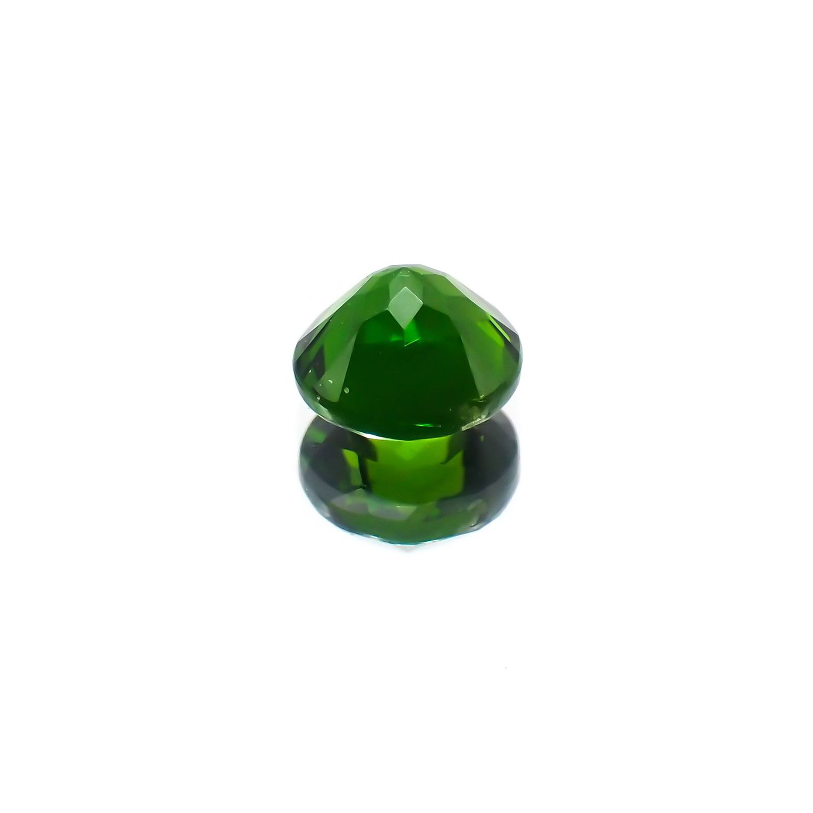 クロムダイオプサイド(宝石名クロム・ダイオプサイド)ロシア産 0.58ct 識別済[231124293]5.2x5.1mm前後