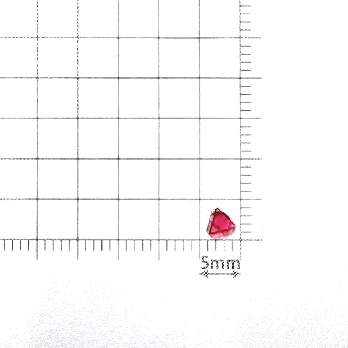 ツインクリスタルスピネル(スピネル式双晶）原石 ビルマ産 0.096ct[231124060]3.5x3.5mm前後