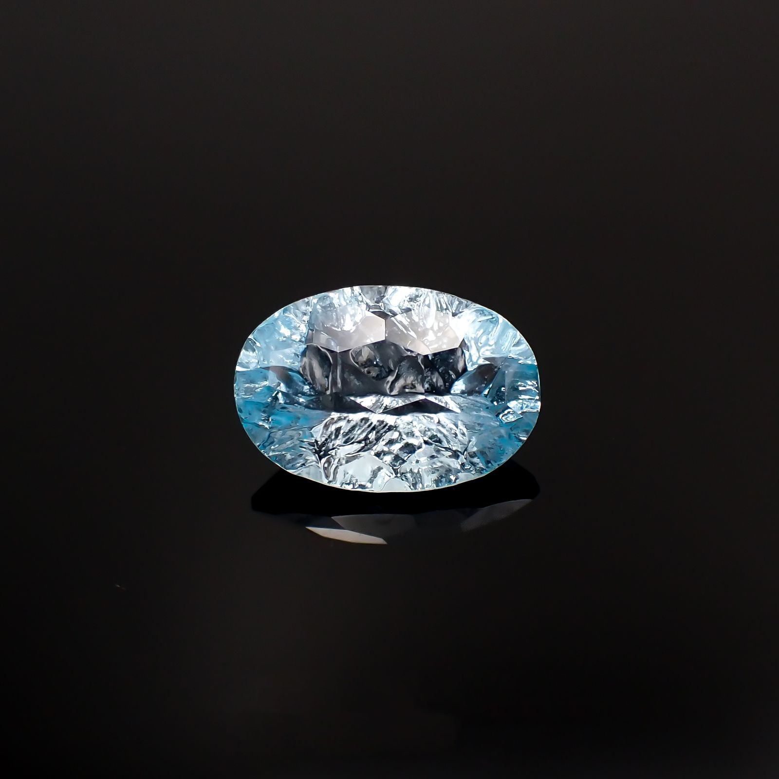 ◇カスタムカット◇ブルートパーズ ブラジル産 3.58ct[221219335]11.8x8.1mm前後