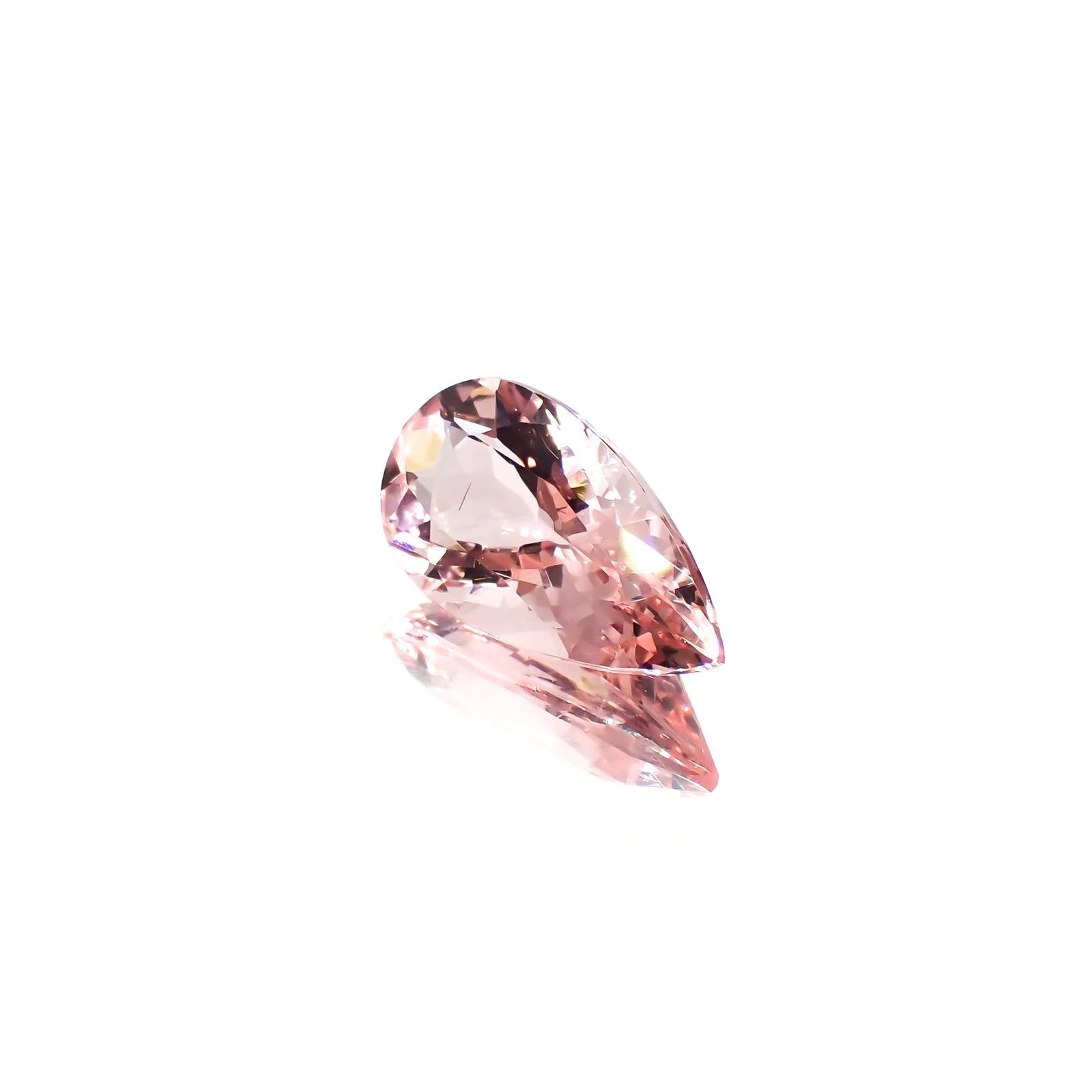 モルガナイト(宝石名モルガナイト)ナイジェリア産 ソ付(彩珠) 3.375ct / 14.3x7.8mm前後 [220114246]