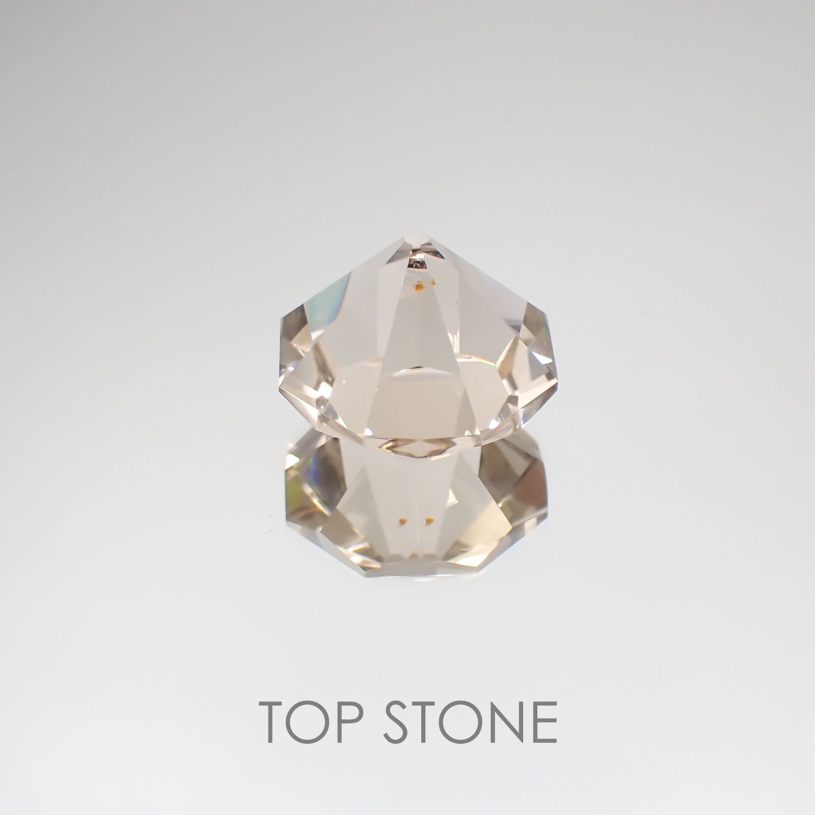 ◇オクタゴンカット◇ガーネットインスモーキークォーツ ブラジル産 ルース 17.37ct[210410527]16.3×16.2mm前後