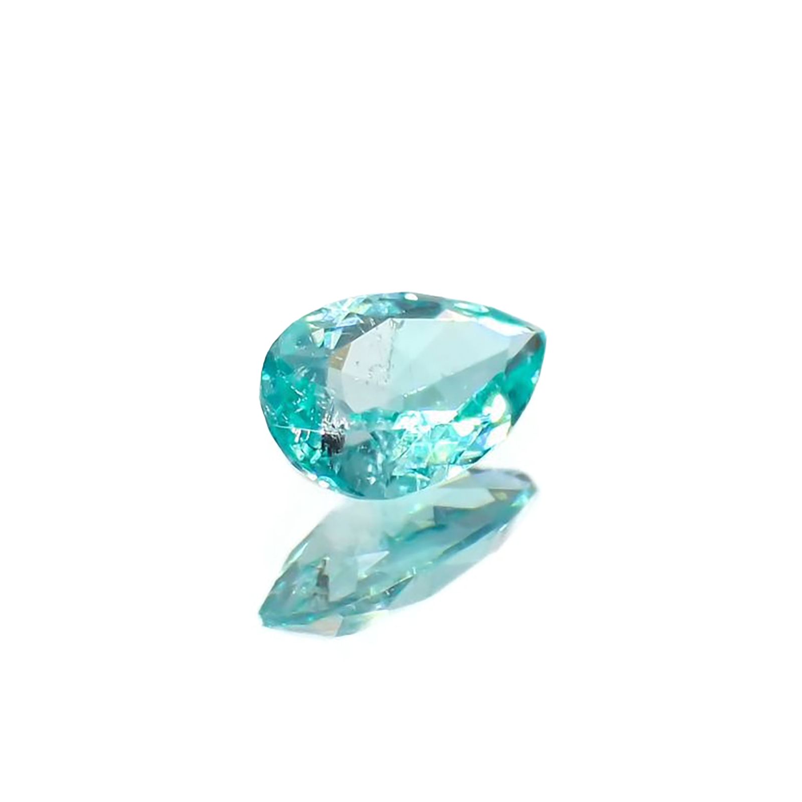 パライバトルマリン(宝石名トルマリン/別名パライバ・トルマリン)ブラジル産 ソ付(宝貴協) 0.150ct / 4.7x2.9mm前後 [260318782]