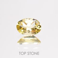 レモンイエローアパタイト(宝石名アパタイト) メキシコ産 0.63ct 識別済[211013237]6.8×4.8mm前後
