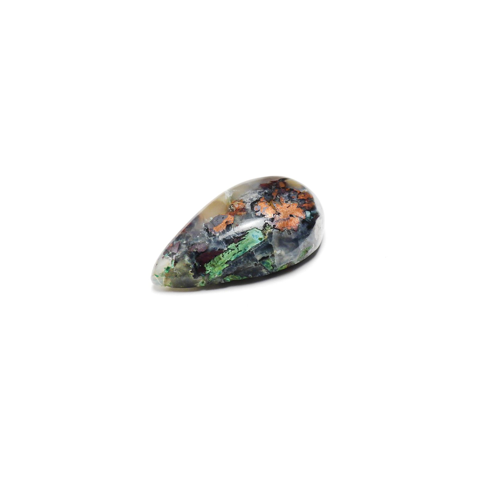 コッパークリソコラインカルセドニー インドネシア産 21.81ct[240125549]23.4x13.9mm前後