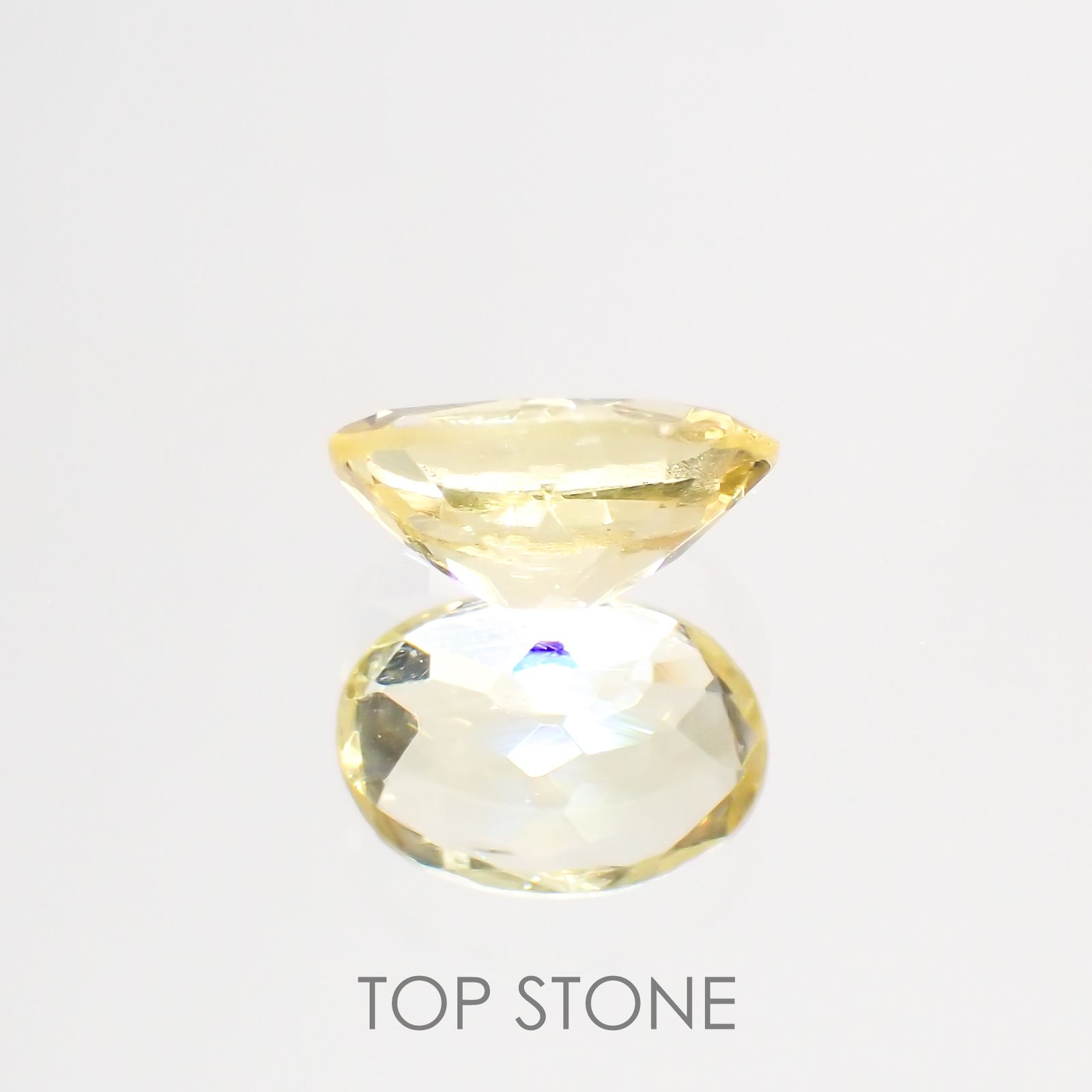 レモンイエローアパタイト(宝石名アパタイト) メキシコ産 0.63ct 識別済[211013237]6.8×4.8mm前後