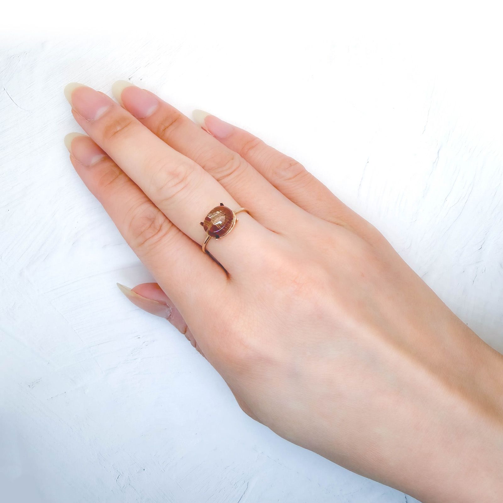 バイカラーアンデシン(宝石名アンデシン)チベット産 識別済 2.86ct / 9.3x7.2mm前後 [260814690]