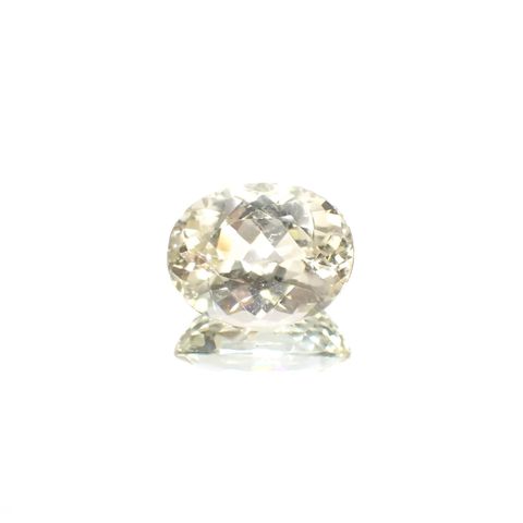イエローユークレース(宝石名イエロー・ユークレース)ブラジル産 ソ付(彩珠) 12.494ct / 16.7x13.1mm前後 [220918079]