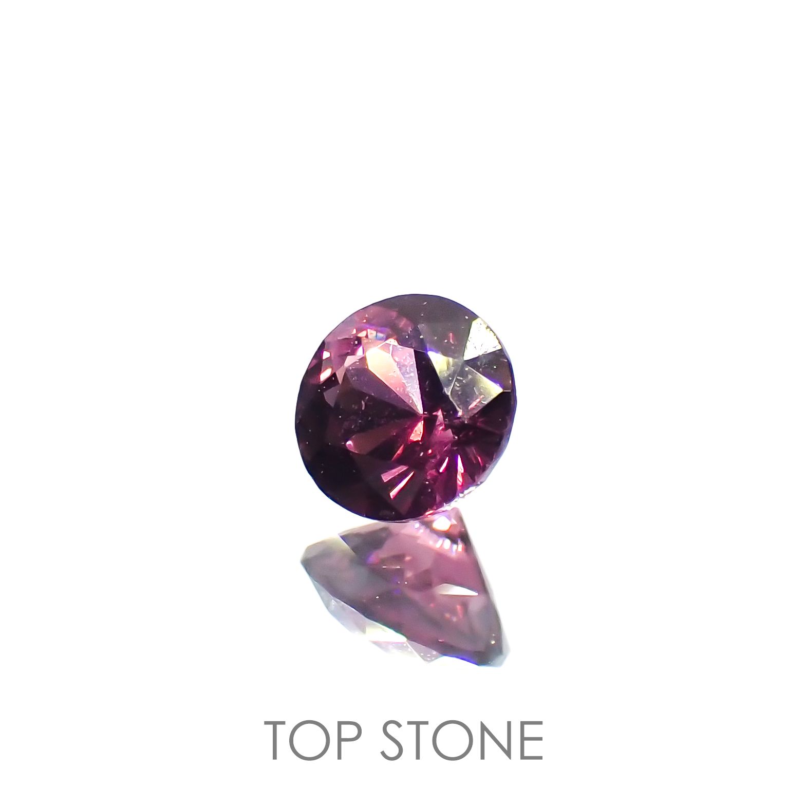 パープルピンクスピネル(宝石名スピネル)ビルマ/マダガスカル産 0.33ct 識別済[220616130]4.1x4.1mm前後