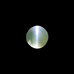 クリソベリルキャッツアイ(宝石名クリソベリル・キャッツアイ) スリランカ産 0.62ct 識別済[210711497]4.4×4.3mm前後