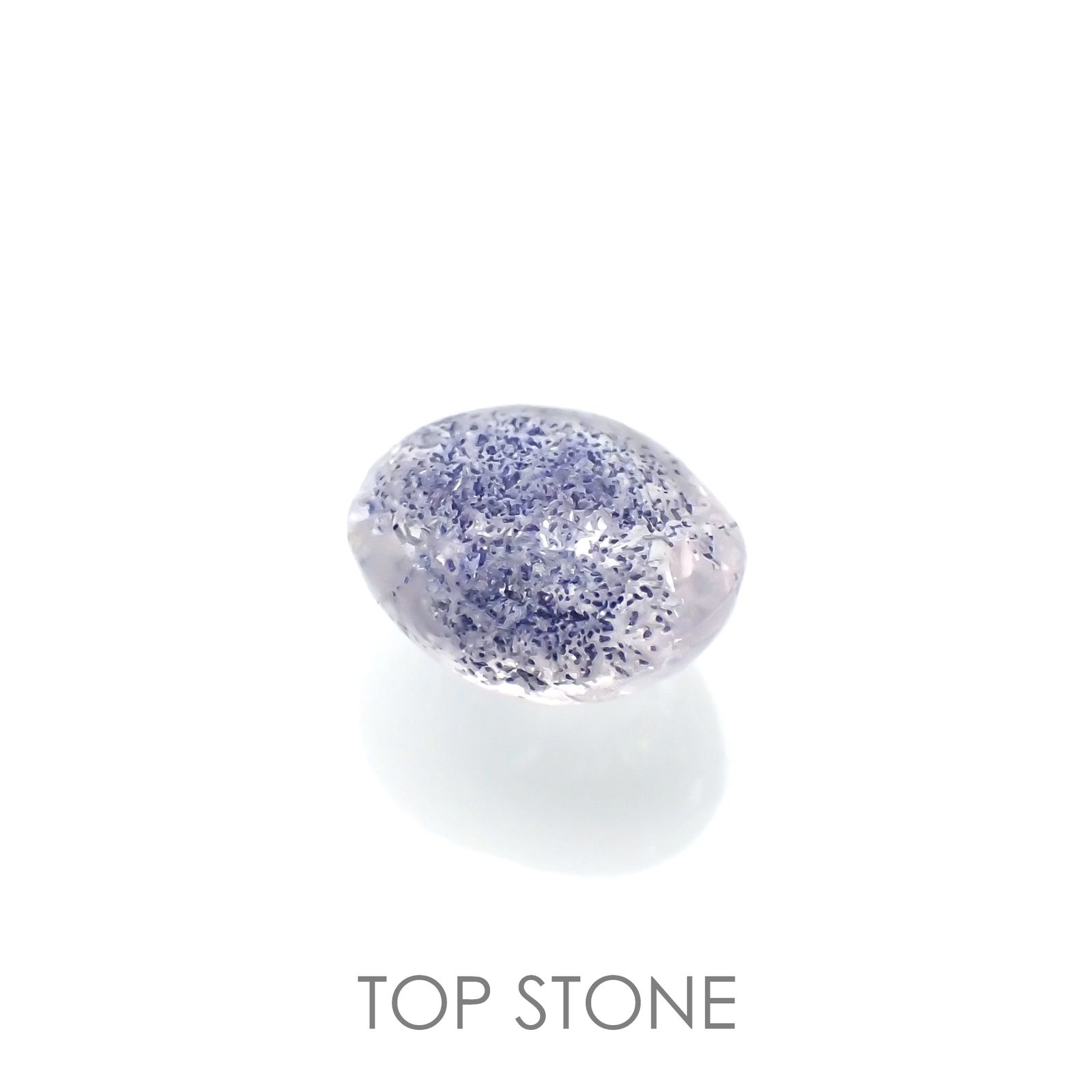 デュモルチェライトインクォーツ ブラジル産 1.79ct[210913184]8.2×6.9mm前後