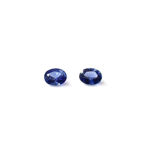 ◇ペアセット◇サファイア スリランカ/マダガスカル産 0.43ct(2pcs合計) [250830992]4x3.1mm前後