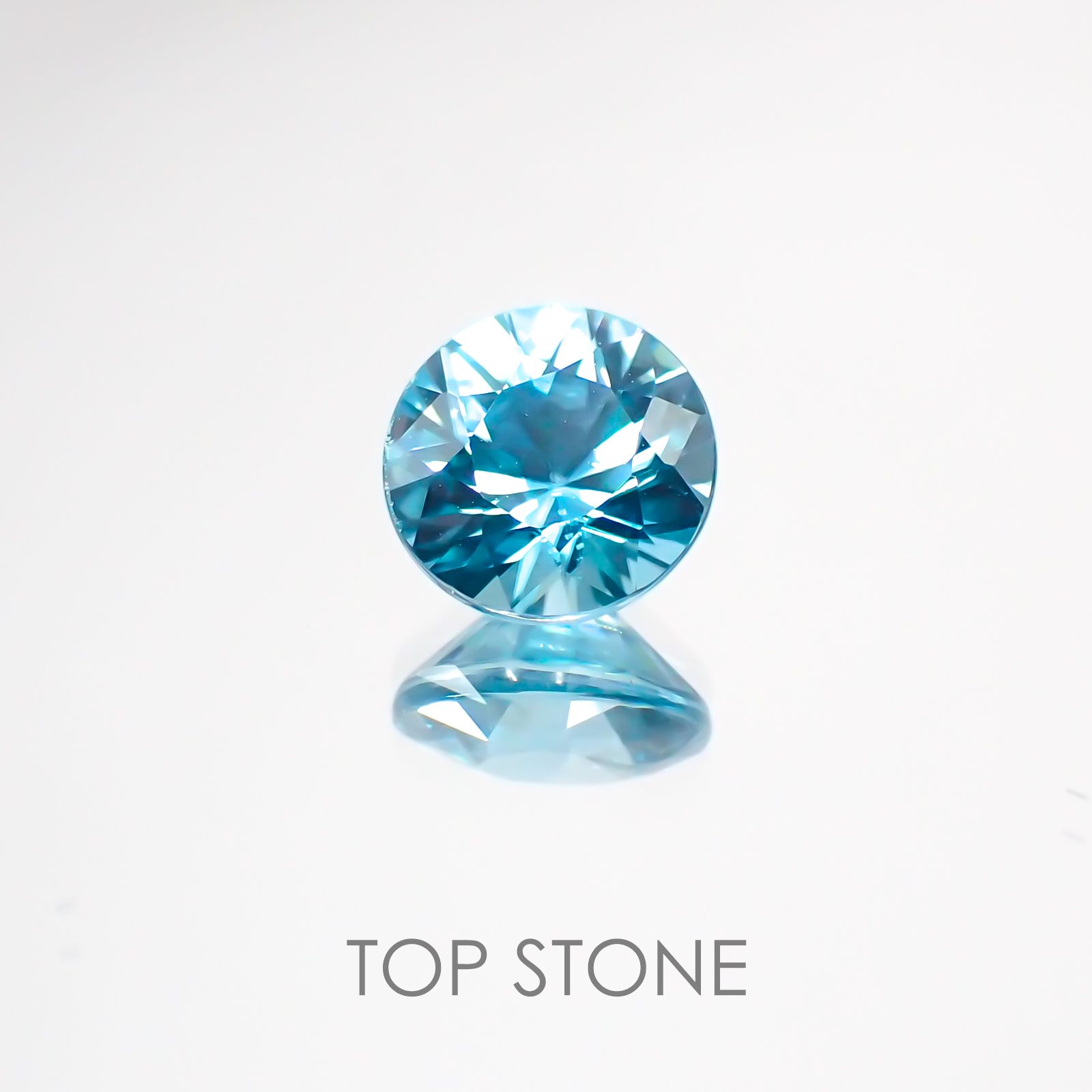 ブルージルコン カンボジア産 ルース 2.09ct[20117922]7.23×7.2mm前後