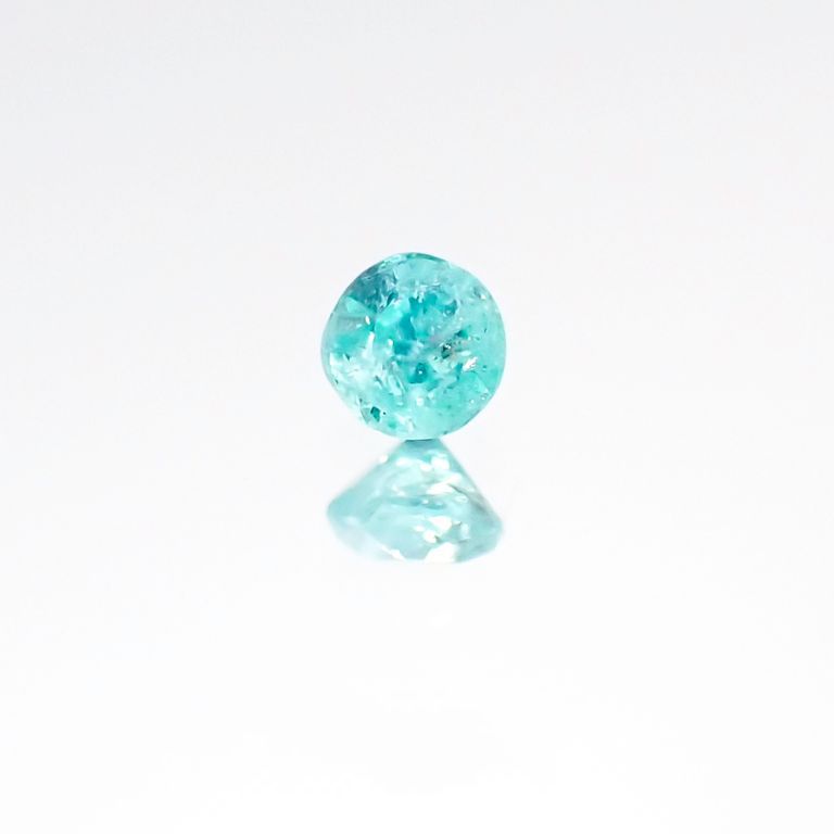 パライバトルマリン(宝石名トルマリン/別名パライバ・トルマリン) ブラジル・パライバ州バターリャ鉱山産 0.051ct 識別済[20106277]2.1×2.1mm前後
