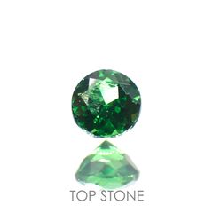 ツァボライト(宝石名グリーン グロッシュラー・ガーネット)  タンザニア産 0.163ct ソ付(彩珠)[210410511]3.2×3.2mm前後