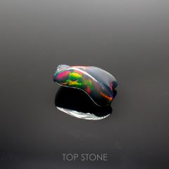 ◇バロック型◇ブラックオパール(宝石名オパール/加熱処理) エチオピア産 1.26ct 識別済[211013511]10×6.5mm前後