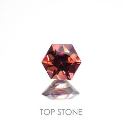 ◇ヘキサゴンカット◇ピンクジルコン(宝石名ジルコン)スリランカ/カンボジア産 0.43ct 識別済[220114936]4x3.9mm前後