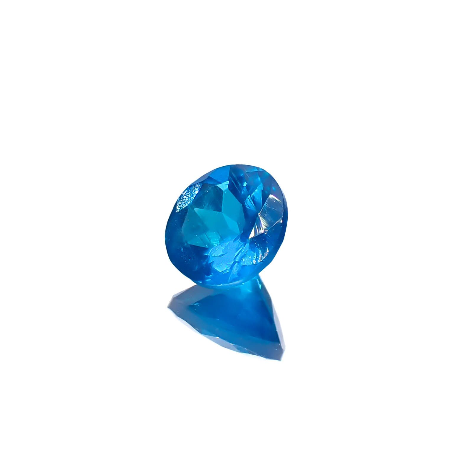 ネオンブルーアパタイト マダガスカル産 0.82ct[240628093]5.9x5.9mm前後