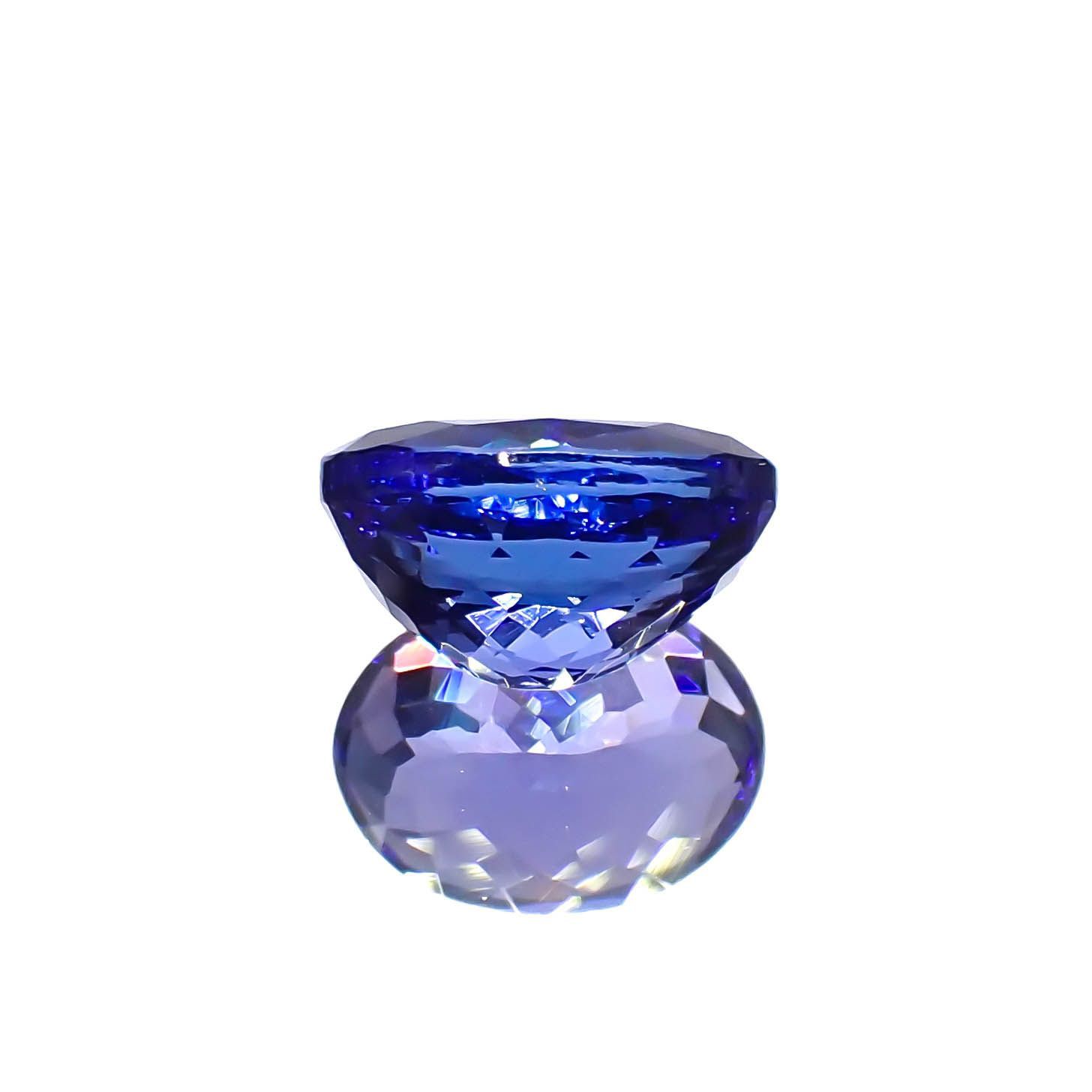 タンザナイト(宝石名タンザナイト)タンザニア産 3.252ct ソ付(彩珠)[230119730]9.9x7.4mm前後