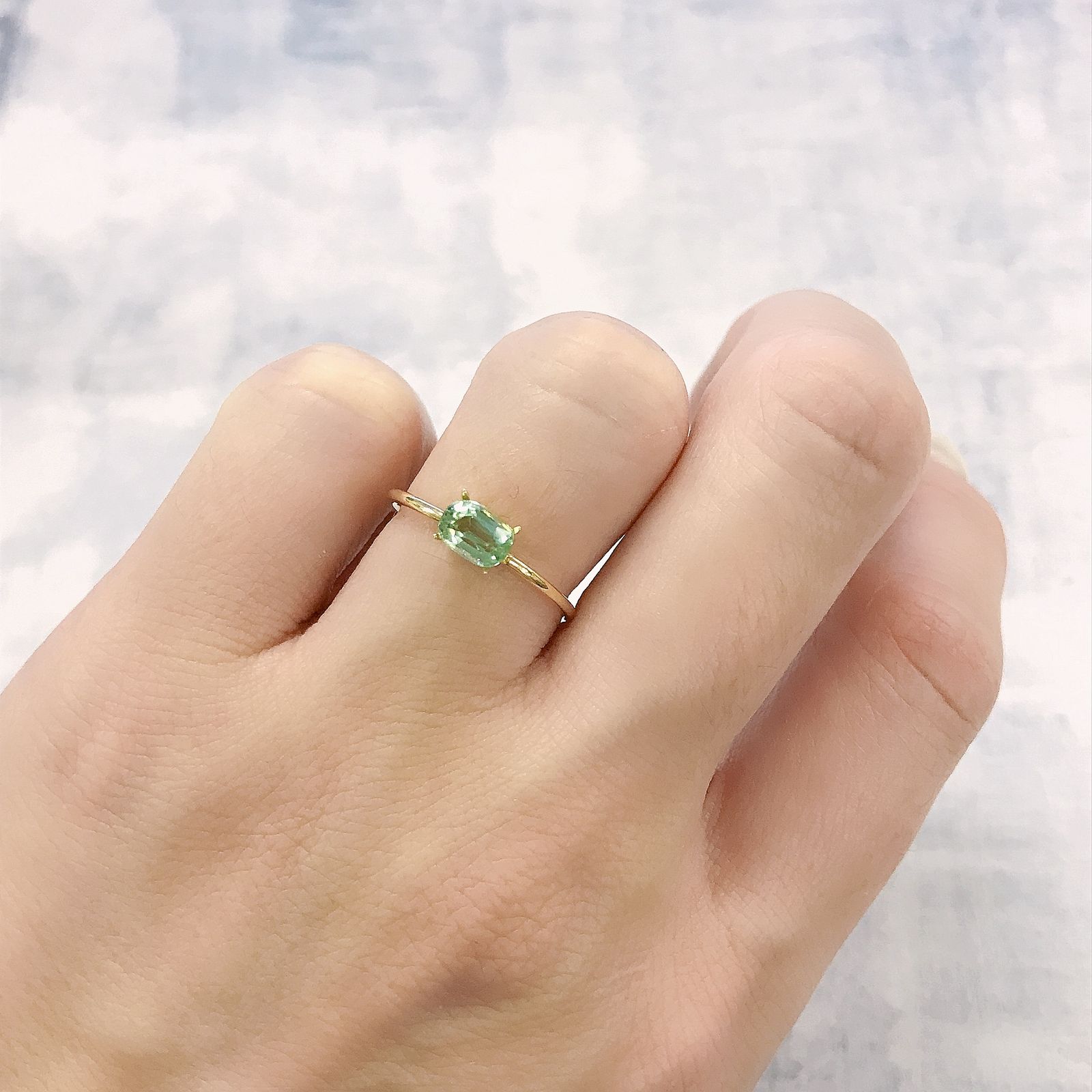 ブルーグリーントルマリン アフガニスタン産 0.59ct [220114091]5.8x4mm前後