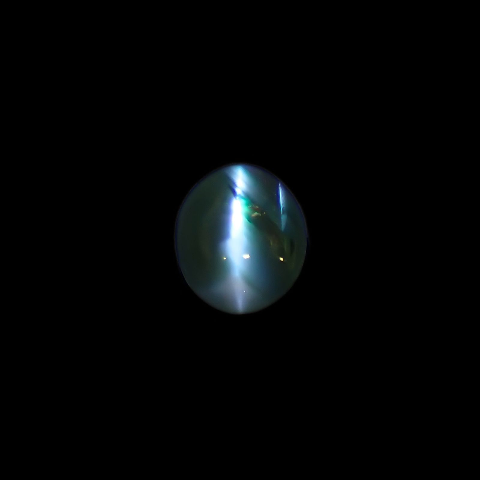 アレキサンドライトキャッツアイ(宝石名アレキサンドライト/キャッツアイ)インド産 1.91ct GIA鑑付[220616453]7.63x6.6mm前後