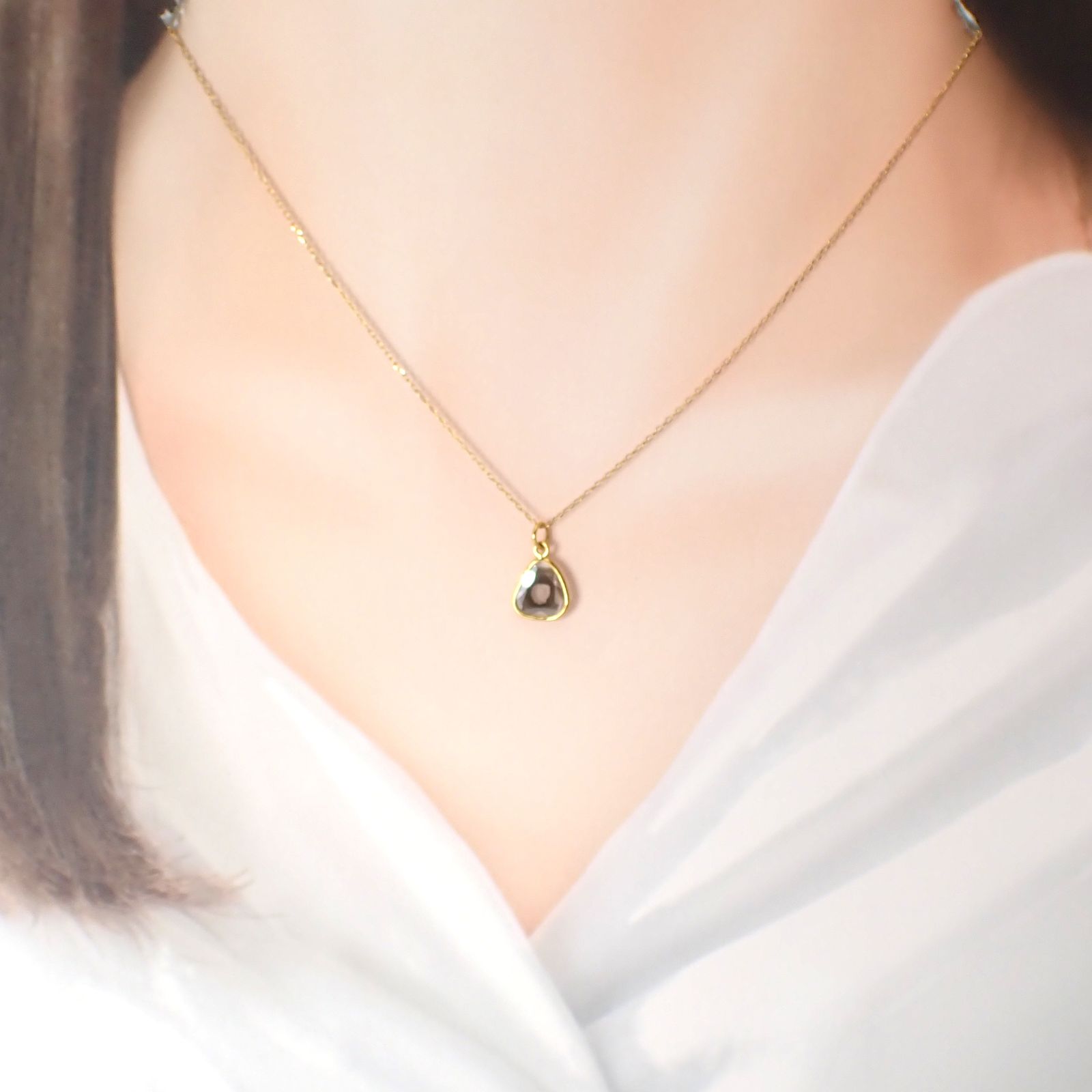 ◇K18仕様◇トラピッチェスライスダイヤモンド ペンダントトップ/チャーム(※チェーン別売り) 1.27ct / 8.9x8.3mm前後 [250430222]