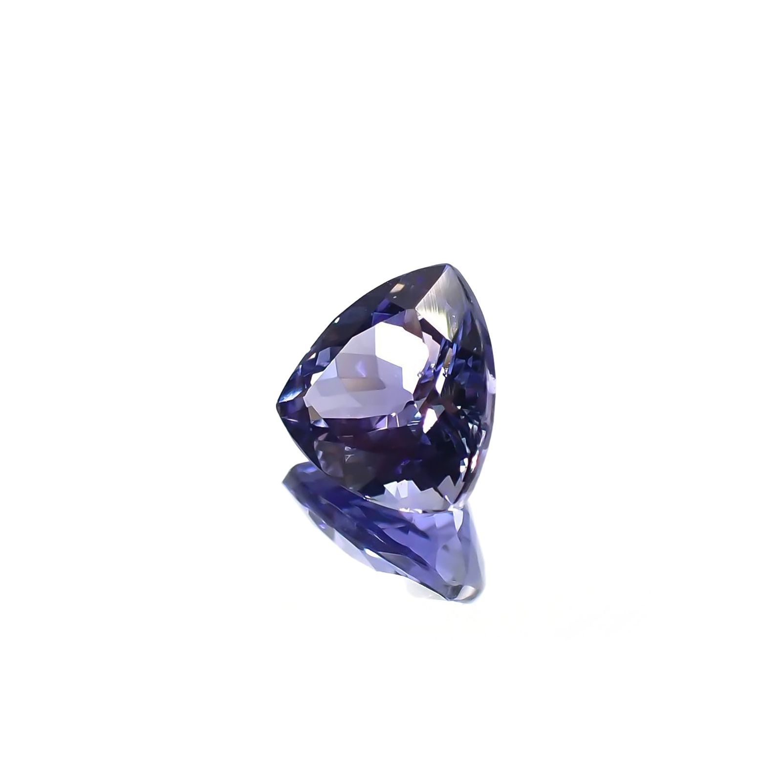 バイカラータンザナイト(宝石名タンザナイト) タンザニア産 ソ付(彩珠) 1.413ct / 7.1x7mm前後 [210711822]