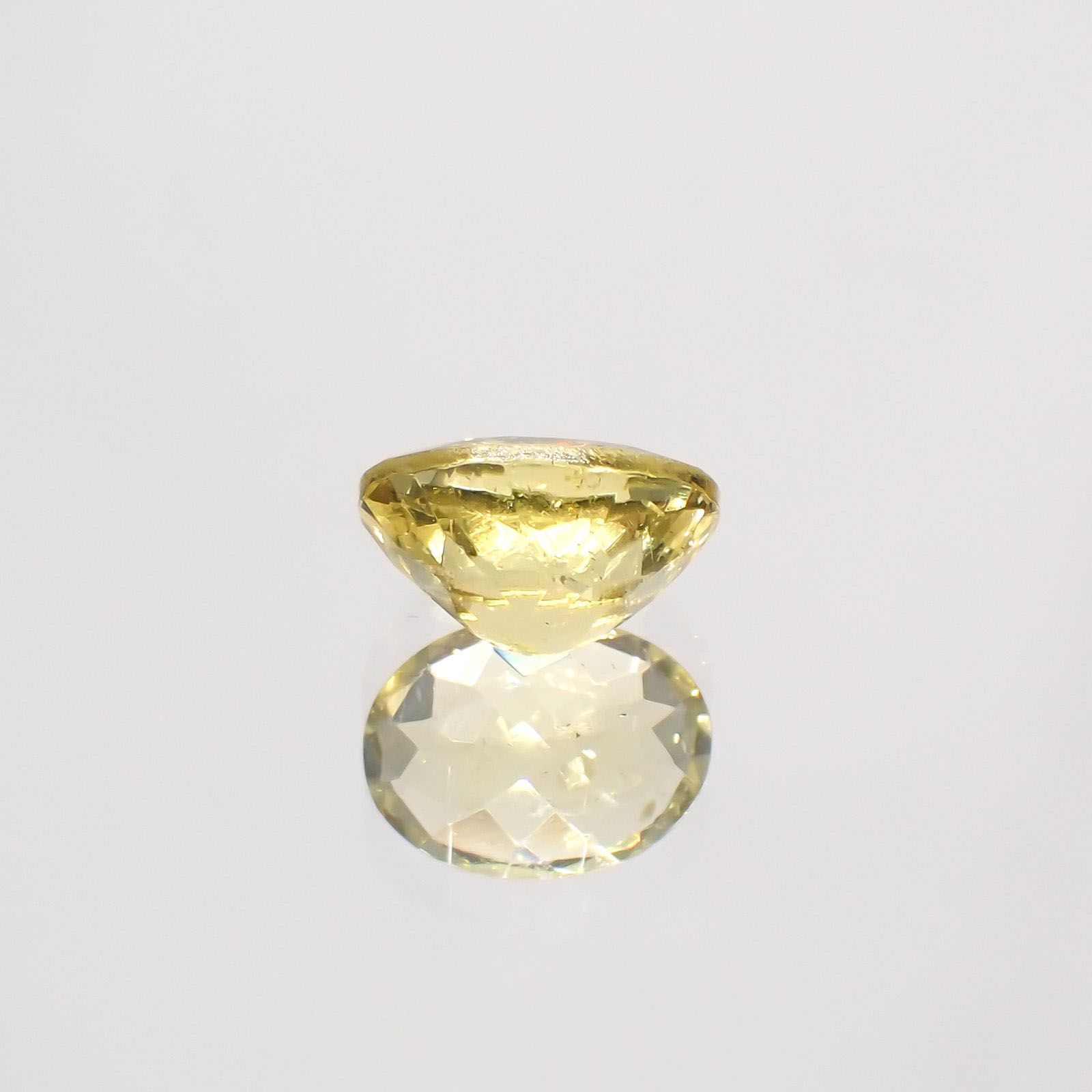 レモンイエローアパタイト(宝石名アパタイト) メキシコ産 1.39ct 識別済[210913229]8×6.1mm前後