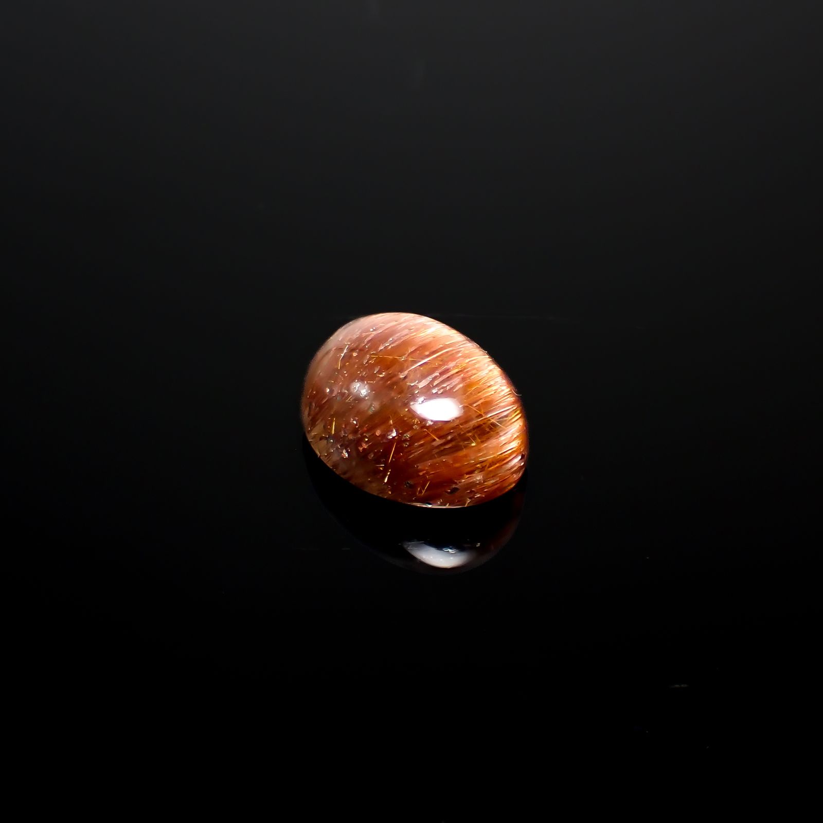 ルチルクォーツ キャッツアイ ブラジル産 11.07ct[240427048]15.1x11.5mm前後