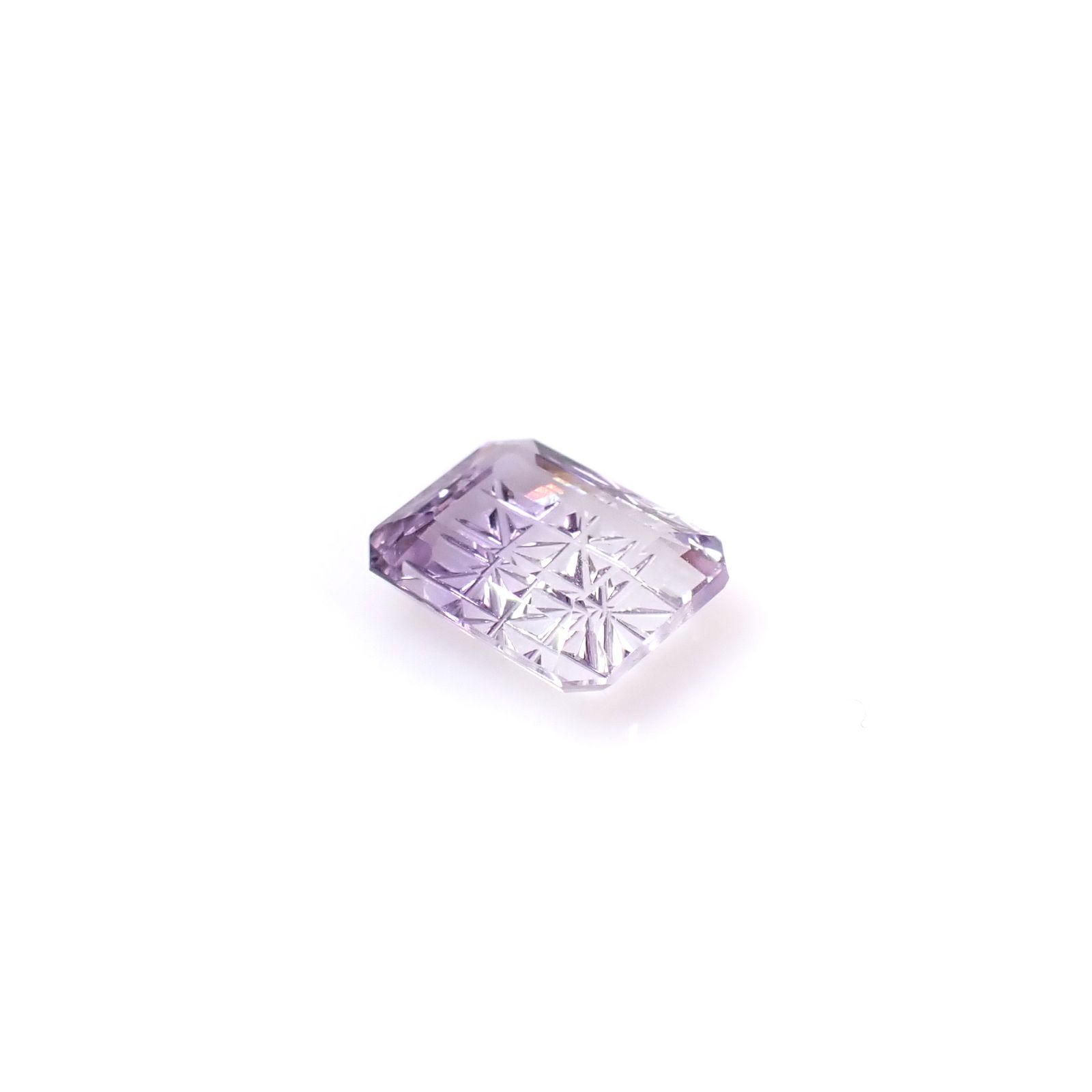 ◇甲州貴石切子Plus Three◇アワーグラスアメジスト カード付き モロッコ産 2.73ct [250630487]10.1x8mm前後